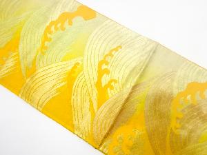 アンティーク　青海波に荒波模様織り出し　暈し袋帯（材料）